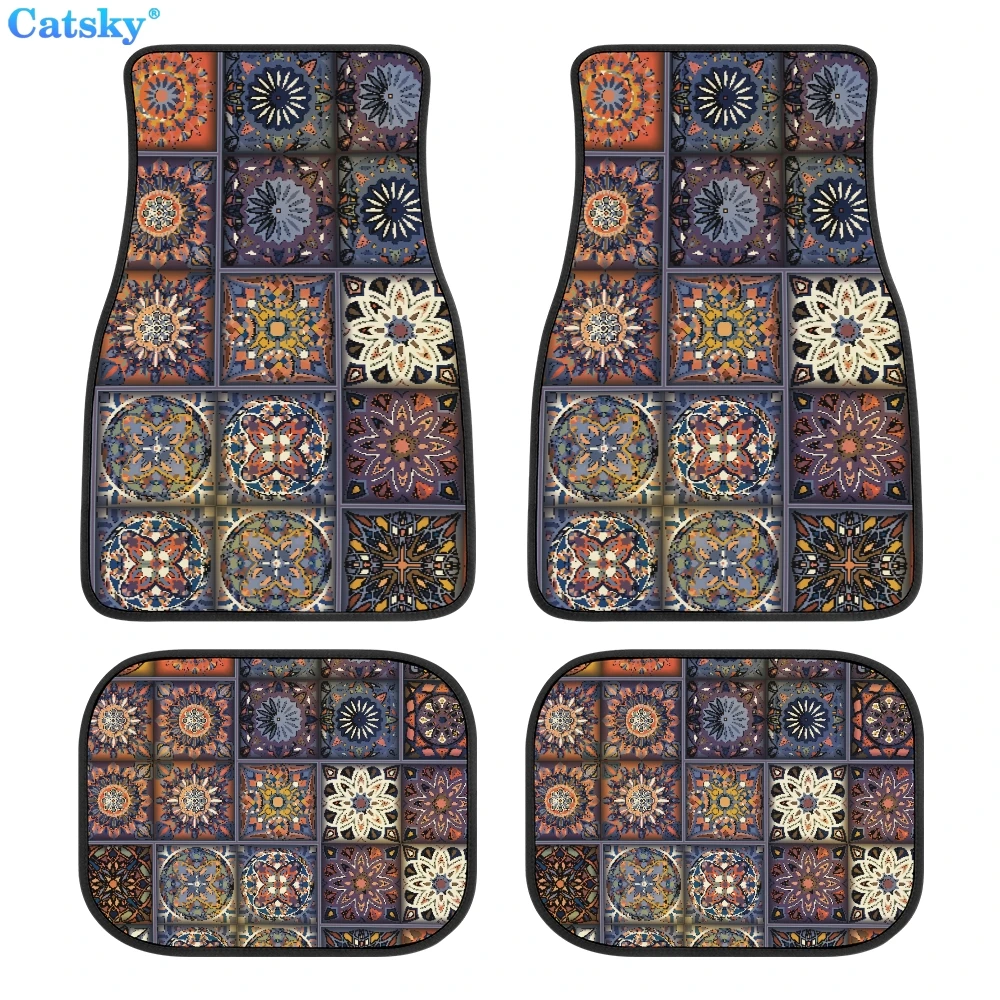 

Напольные коврики для автомобиля в этническом стиле, коврики для автомобиля в стиле хиппи, аксессуары для автомобиля в стиле ретро
