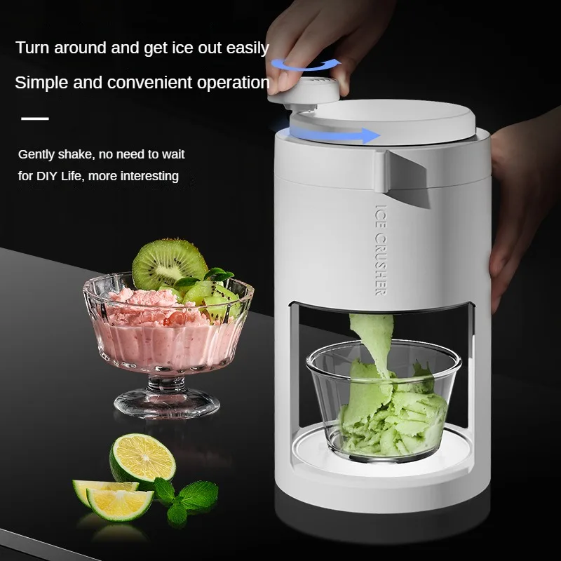 

Household Handle DIY Ice Crusher Manual Multifunction Ice Slush Maker Snow Cone Smoothie Ice Block Making Machine Ice Shaver