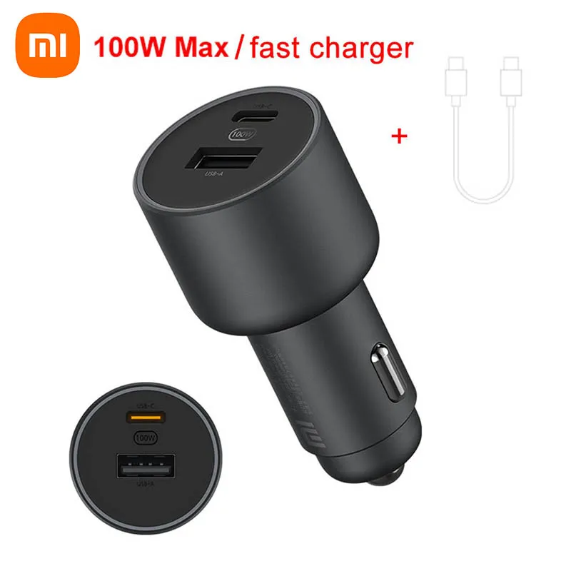 Оригинальное автомобильное зарядное устройство Xiaomi быстрая зарядка телефон 100