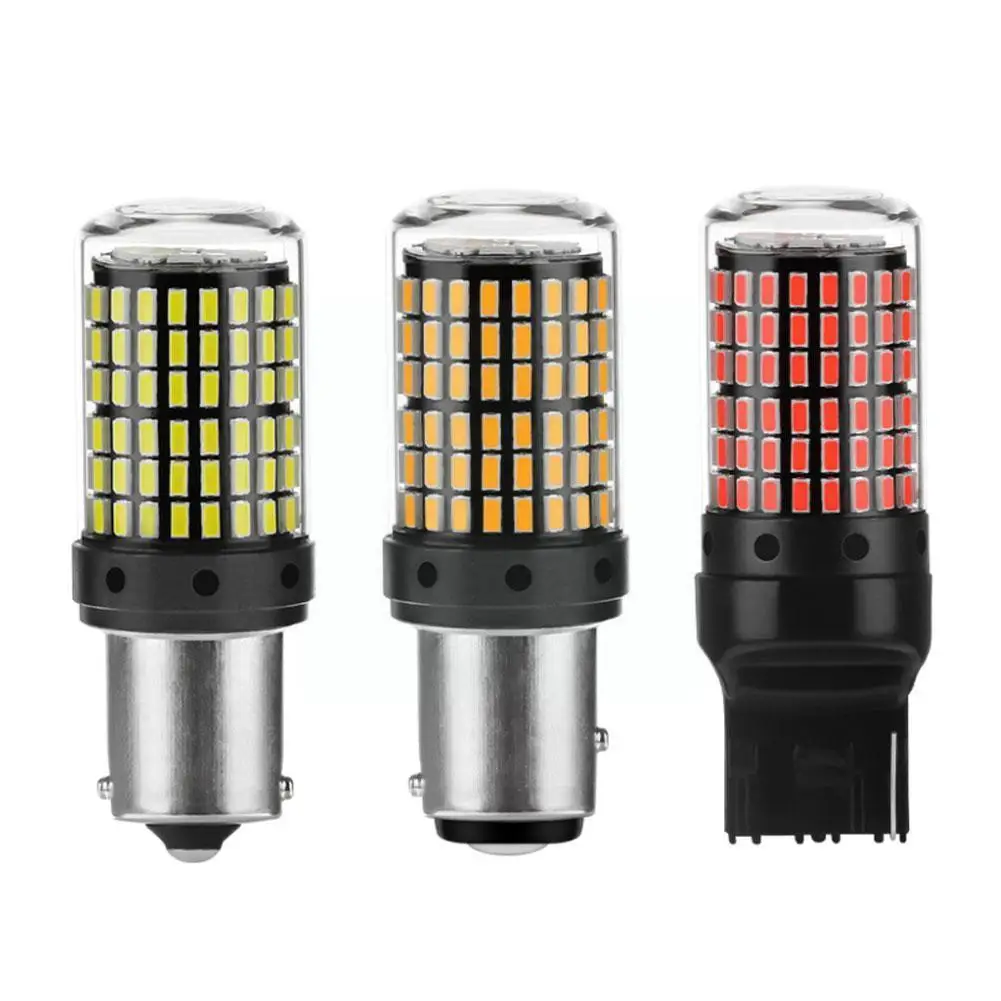 

12v Car Turn Signal Light 1156 11567 Ba15s Led 144smd Interior Lamp Brake Bulb Tail Reverse Light Auto Universal B1u8