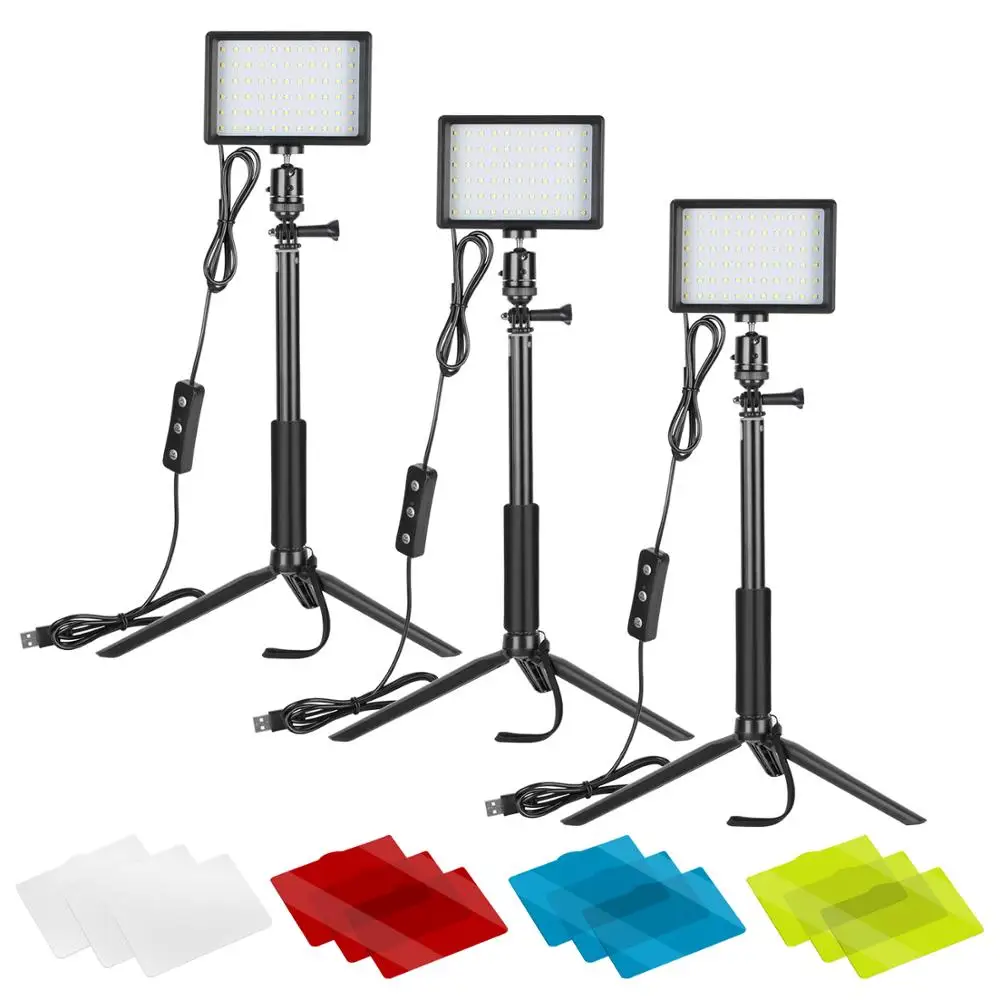 

Neewer Photography Lighting Kit Dimmable USB 66 LED Video Light for Table Top/Low Angle Product Shooting YouTube Video Recording