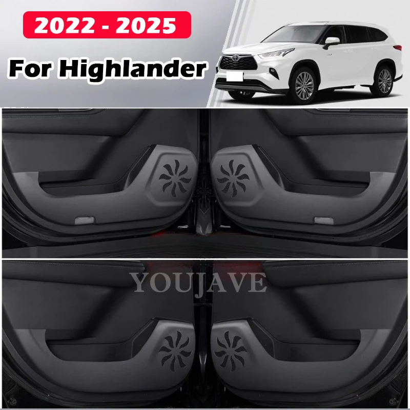 

4 шт. для Toyota Highlander 2015-2024 2025 дверь автомобиля противоударная накладка кожаная защитная пленка наклейка авто износостойкие аксессуары