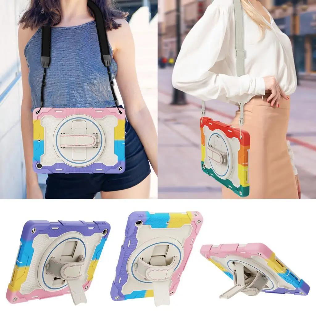 Сверхмощный бронированный чехол для iPad 10 2 2021 9 2020 8 2019 7th A2602 A2603 A2605 Чехол с ручной