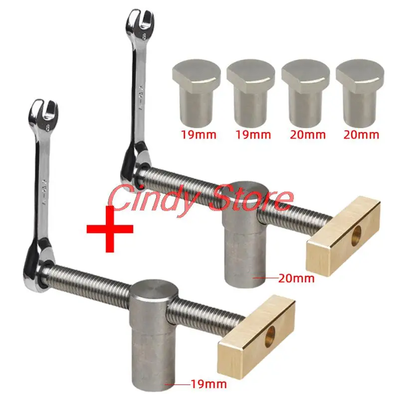 

Woodworking Desktop Clip Brass Fast Fixed Clip Quick Fixture Clamping Tool Kit For 19/20MM Hole Joinery Woodworking Benches Tool