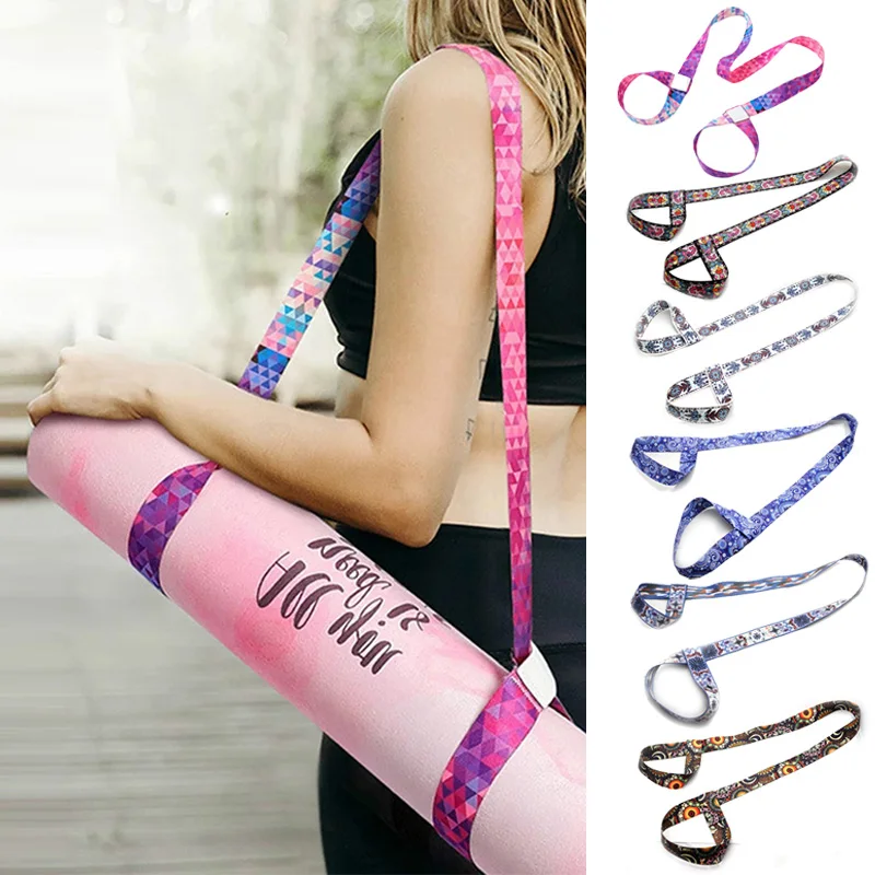 

1PCS Yoga Mat Strap Belt Adjustable Sports Sling Shoulder Carry Strap Belt Exercise Stretch Fitness Equiment Elastic Yoga Belt