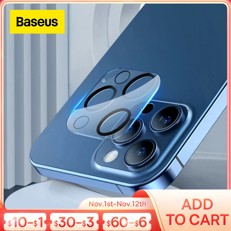 

Baseus 2PCS Lens Film for iPhone 13 12 Pro Max Mini Camera Glass Tempered Glass Metal Protector Film Camera Lens Protection Case