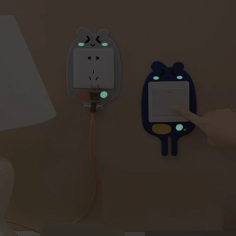 Светящийся выключатель оболочка комнатный декор 3D силиконовый переключатель