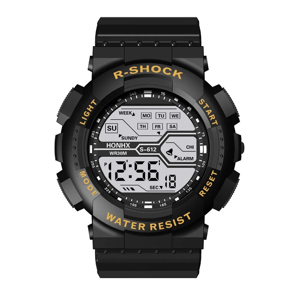 

Fashion Waterproof Men's Boy Lcd Digital Stopwatch Date Rubber Sport Wrist Watch Relogio Masculino Curren Watch Men Часы