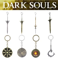 game dark souls keychain arm shield solaire of astora high quality vintage metal keyring torque men car accessories jewelry