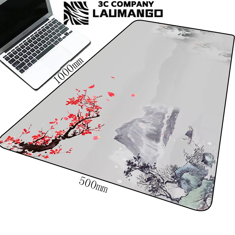 

Computer Desk Mat Japanese Xxl Mouse Pad Anime Flower Black Gamer Keyboard Keyboards Accessories Varmilo Gaming Laptop Mausepad