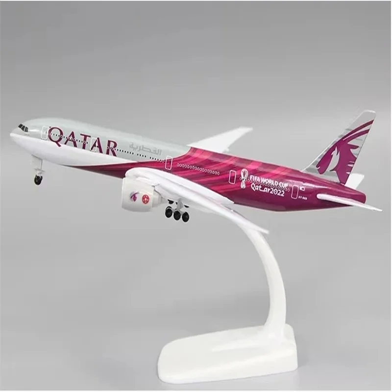 

Alloy Metal AIR QATAR Airways Boeing 777 B777 Airplane Model Diecast Air Plane Model Aircraft w Wheels Landing Gears 20cm