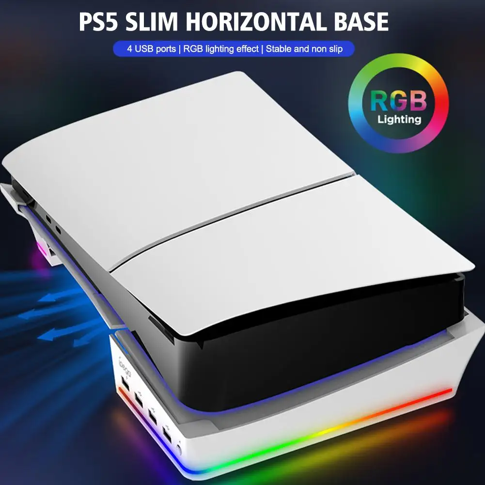 Для Ps5 тонкий держатель консоли горизонтальный кронштейн с подставкой Rgb для Slim