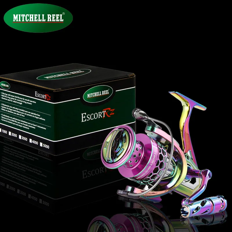 

MITCHELL REEL Spinning Reel Fishing 12KG Max Drag 17+1 Bearing Spool For Coil Colorful Coil Handle Carp Trout Bait Reel Pesca