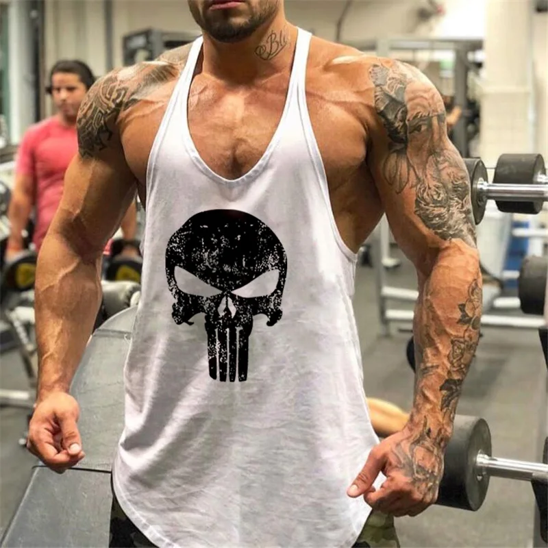 

Brand Vest Muscle Mens Bodybuilding Fitness Top Men Gym Tank Top Clothing Sleeveless Singlets Fashion Workout Sports Shirt