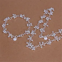 Special Offer 925 Sterling Silver Beautiful Beads Bracelets Neckalce For Women Fashion Party Wedding Accessories Jewelry Sets