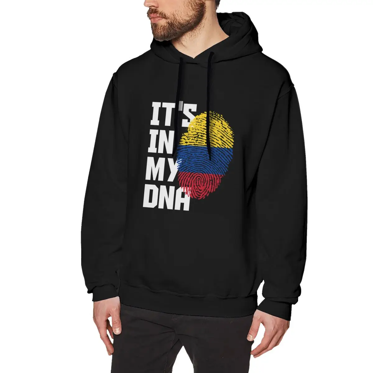 

It's In My DNA Colombia Country Fingerprint Hoodies Men Women Sweatshirt Hip Hop Streetwear Tracksuit