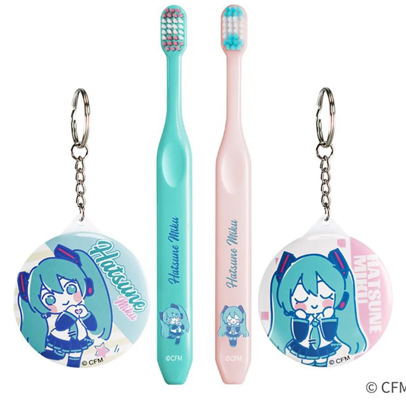 

Hatsune Miku Kawaii Child Toothbrush Anime Girl Cute Mirror Pendant Non Slip Soft Hair Simple Japanese Style Washing Tool Gift