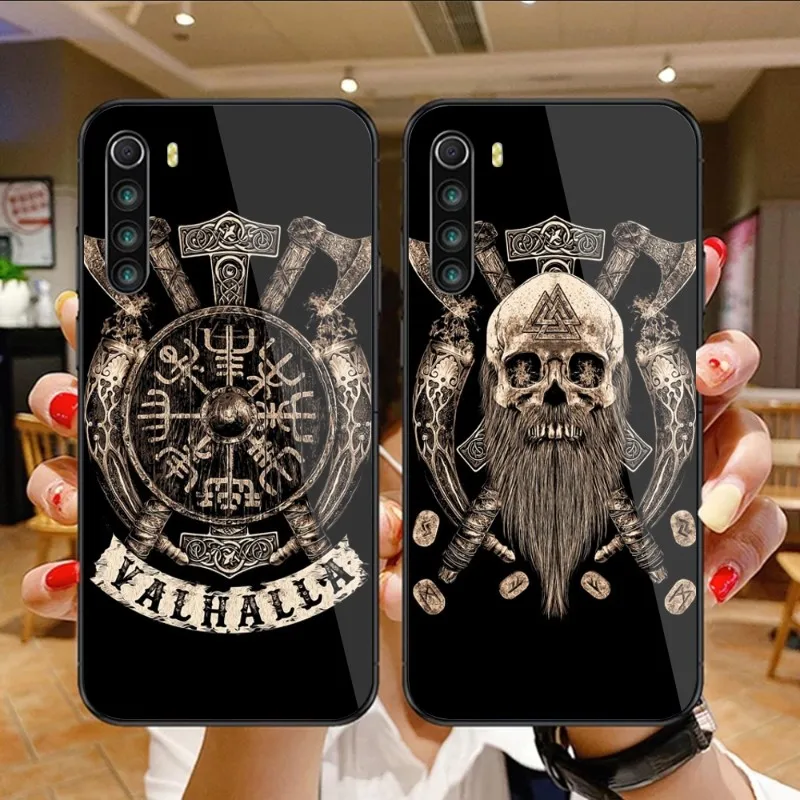 

Чехол для телефона Viking для Xiaomi 12, 11T, 10, 9, Redmi Note 11, 10, 10S Pro, Redmi 9, 9A, 8, черный стеклянный чехол для телефона из поликарбоната
