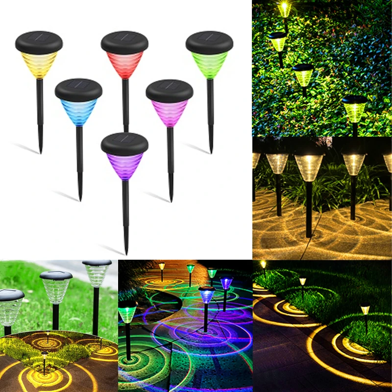 

RGB Color Changing Solar Led Lights Outdoor Light Control Waterproof Courtyard Pathway Garden Decoration Lawn Landscape Lamps