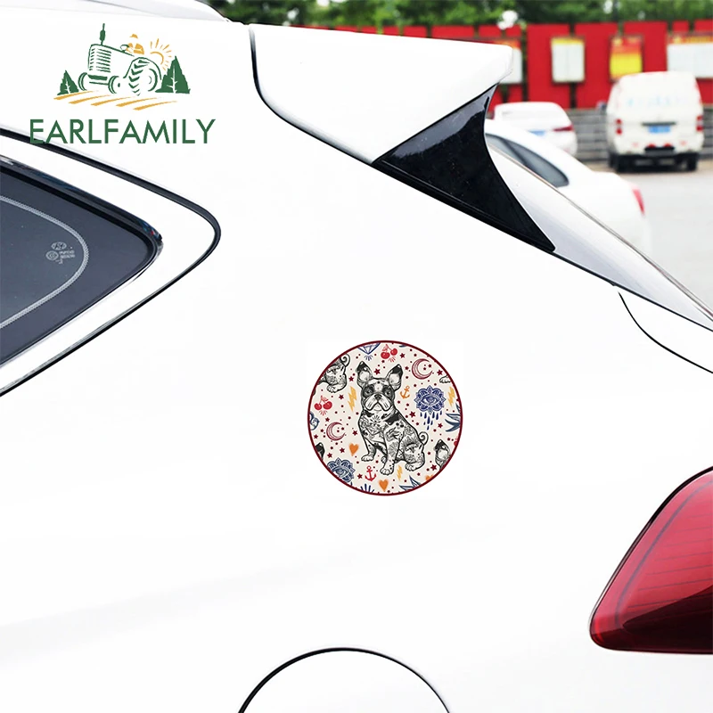 EARLFAMILY 13 см x тату французского бульдога автомобильные наклейки и модный прикус