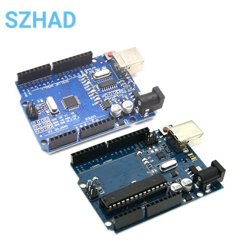 Для UNO R3 MEGA328P CH340 CH340G ATMEGA16U2 + чип MEGA328P для Arduino UNO R3 макетная плата + USB кабель IC модуль Комплект «сделай сам»
