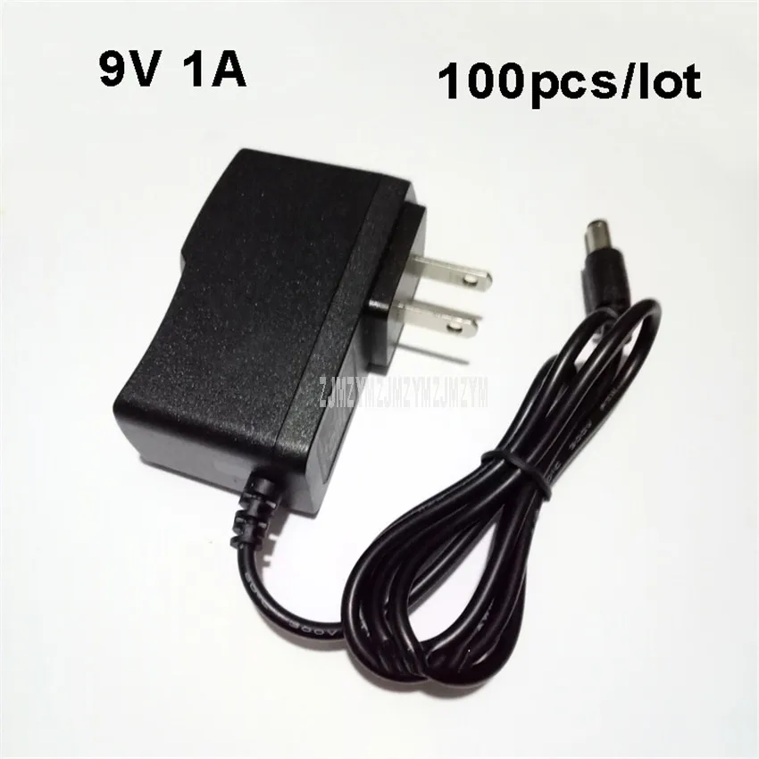 

1 Set of 100PCS High quality AC 100V-240V Power Adapter Charger DC 9V 1A 1000mA Supply US/EU/UK Plug Interface Type 5.5*2.5