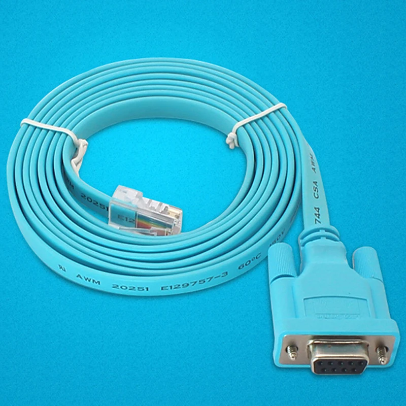 

Консольный кабель RJ45 Ethernet-RS232, кабельный маршрутизатор, сетевой адаптер, кабель COM-порт, последовательный порт, кабельная конфигурация 9-отве...