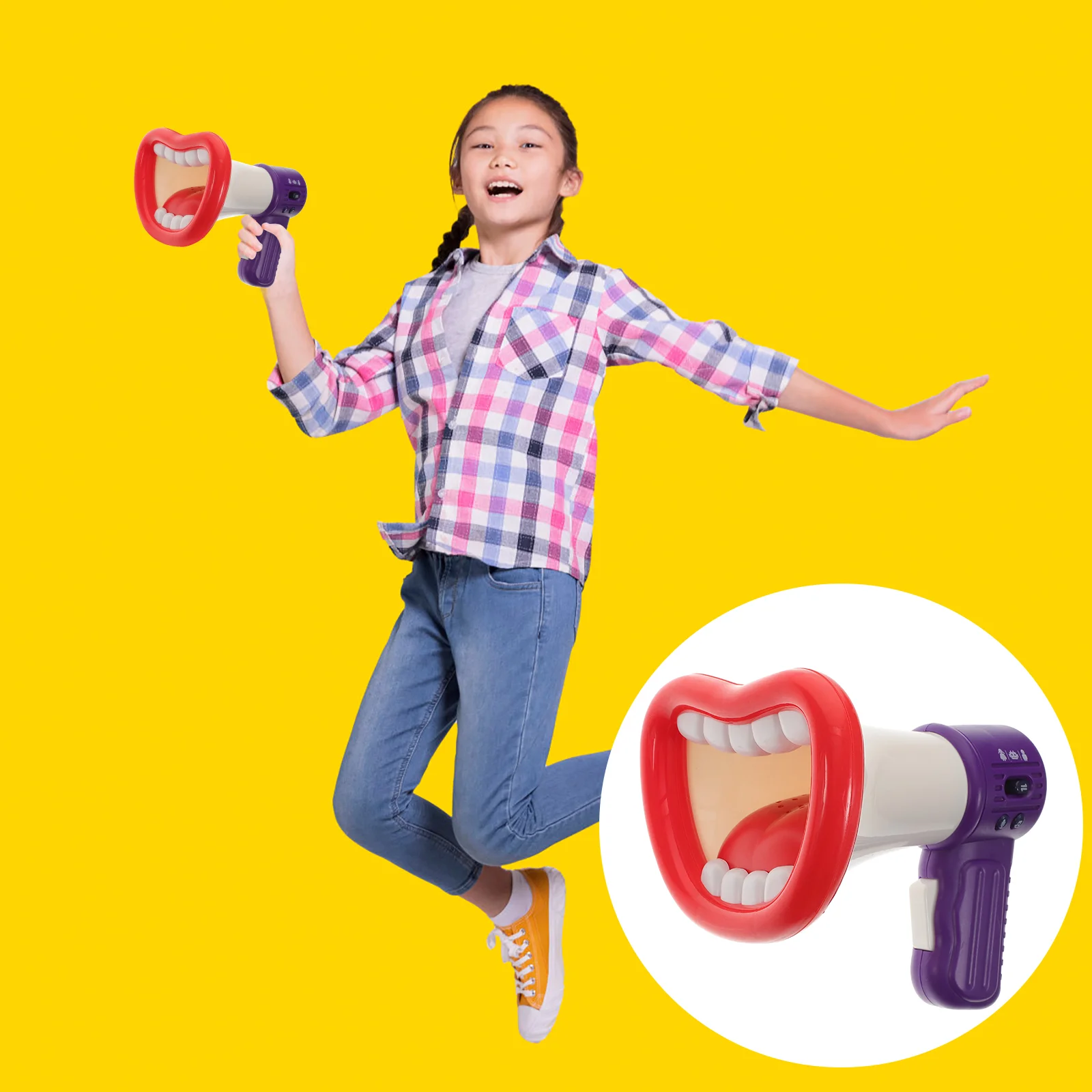 

Funny Megaphone Kids Loudspeaker: Multi Voice Changer Role Party Horn Noise Maker Recording Voice Changing Speaker Without ( )