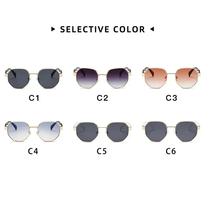 DYTYMJ многоугольные солнцезащитные очки женские ретро в маленькой оправе