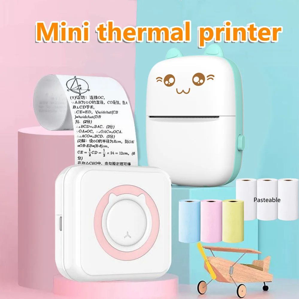 

Многостильный портативный термальный принт, беспроводной карманный принтер без чернил, записная книжка, портативная наклейка, 57 мм