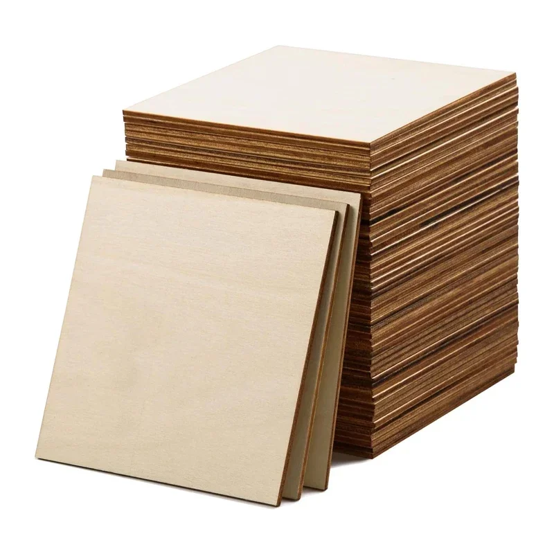 10 шт. 8 см необработанные деревянные квадраты Пустые Квадратные кусочки