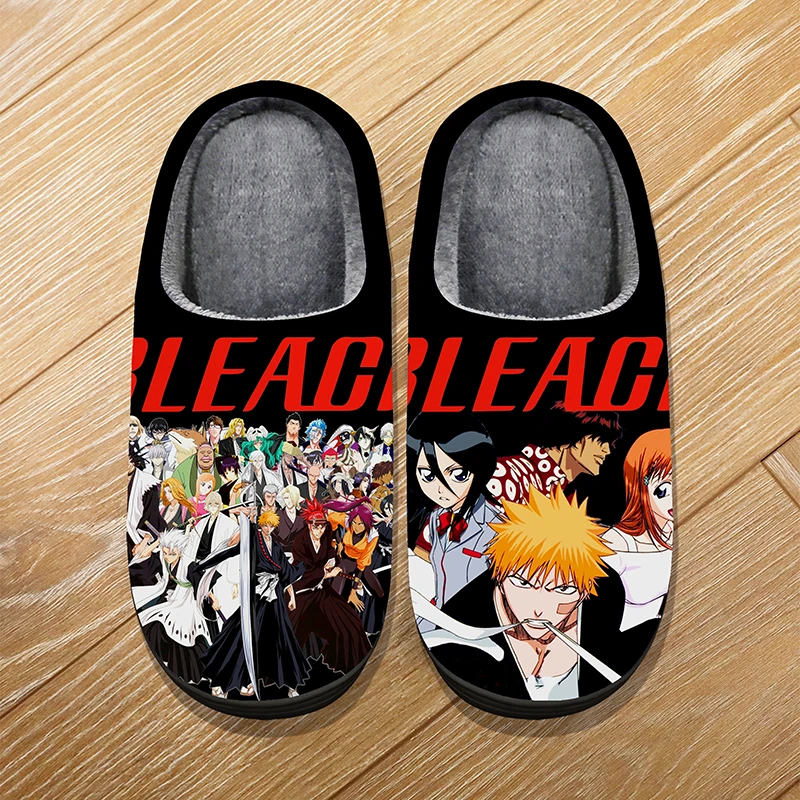 Custom Size Winter Home Warm Cartoon Slippers For Adult Kids Anime BLEACH NARUTO Dragon Ball Cosplay Indoor Cute