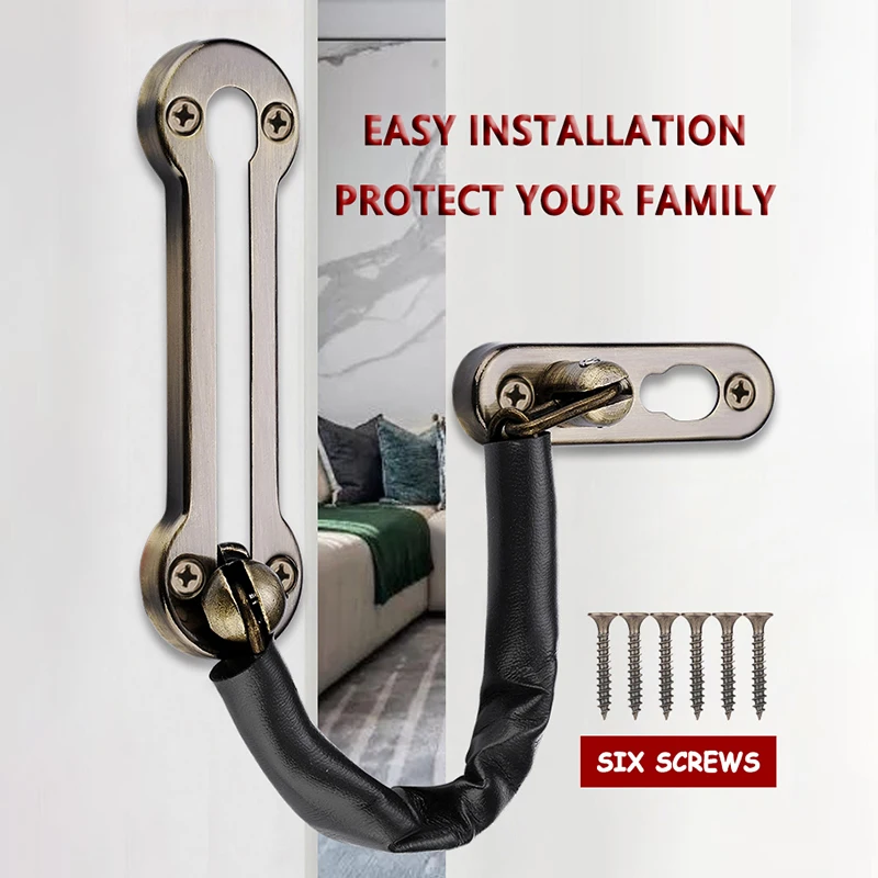 

Anti-theft Stainless Steel Hotel Door Chain Latch Safety Guard Security Lock Security Limiter Tools Hardware for Home Door