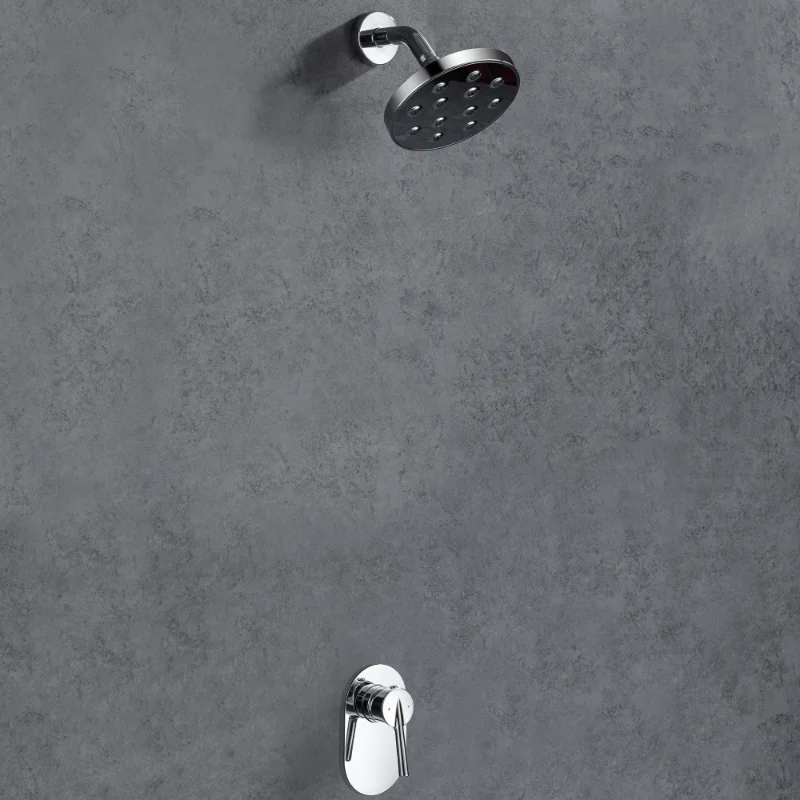 

Complete Shower System with Rough-In Valve Chrome Brass [US Stock]