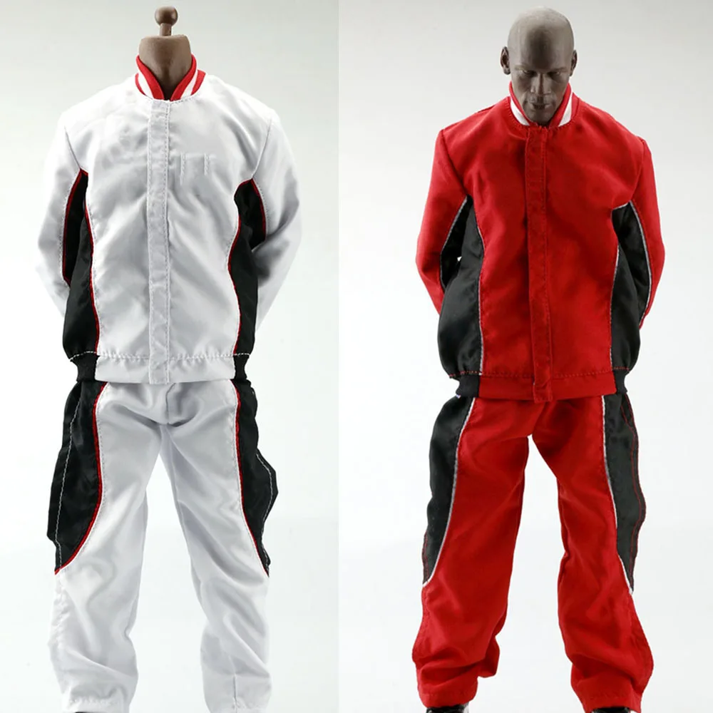 

In Stock 1/6 Scale Male Figure Accessory Fitness Wear Coat Sweatpants Training Clothes Suit Clothes Set Model for 12 inches Body