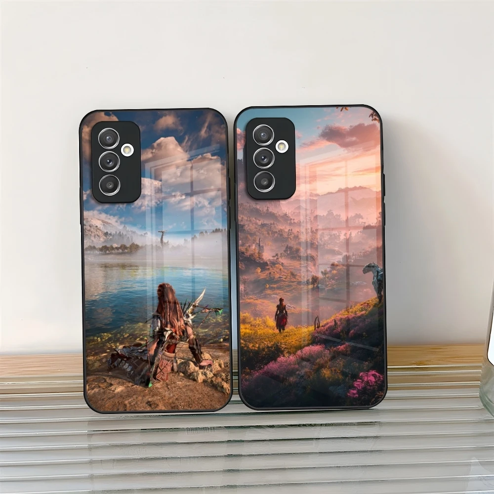 Фото Чехол для телефона Horizon Zero Dawn Aloy Glass для Samsung Galaxy S24 S25 S21 S22 S20 S23 Ultra Fe Plus A34 A54 A24 A16 A52 M54 Cover №1