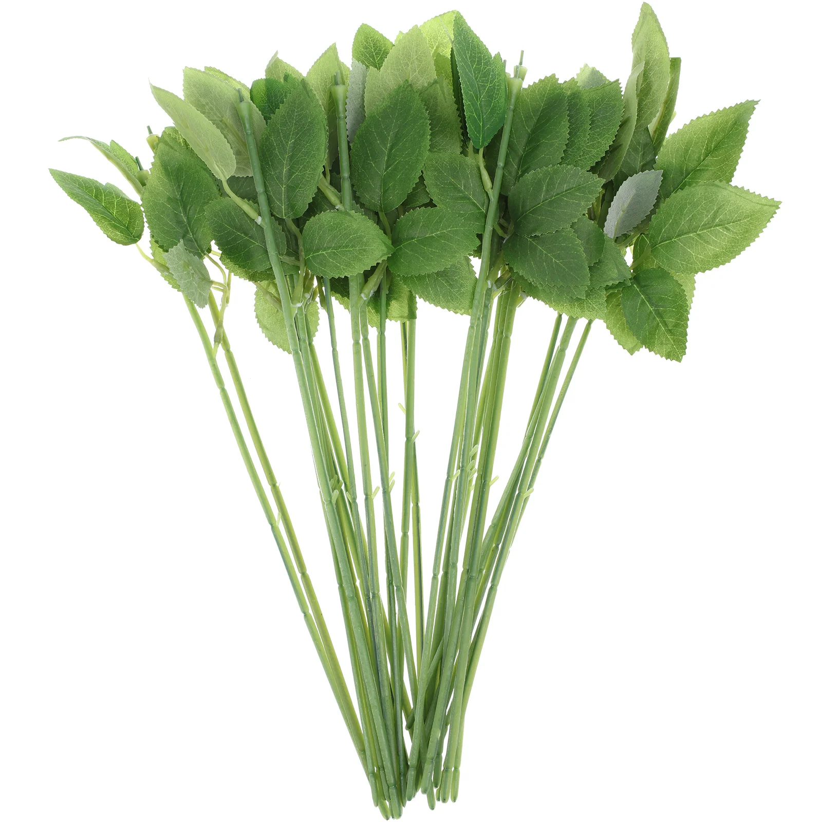 

30pcs Rose Flower Stem Green Floral Stem with Leaves Artificial Branches Floral Wire for DIY Crafts and Flower Arrangements