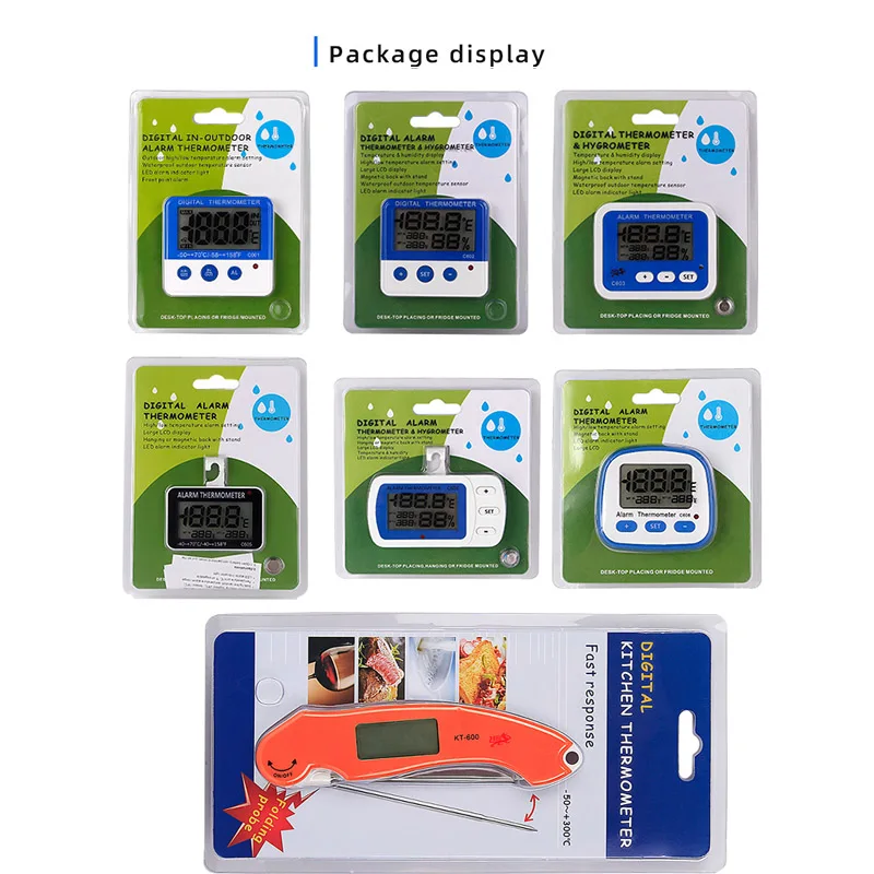 electronic lcd digital display kitchen meat oil food probe thermometer temperature sensor hygrometer home sensor humidity mete free global shipping