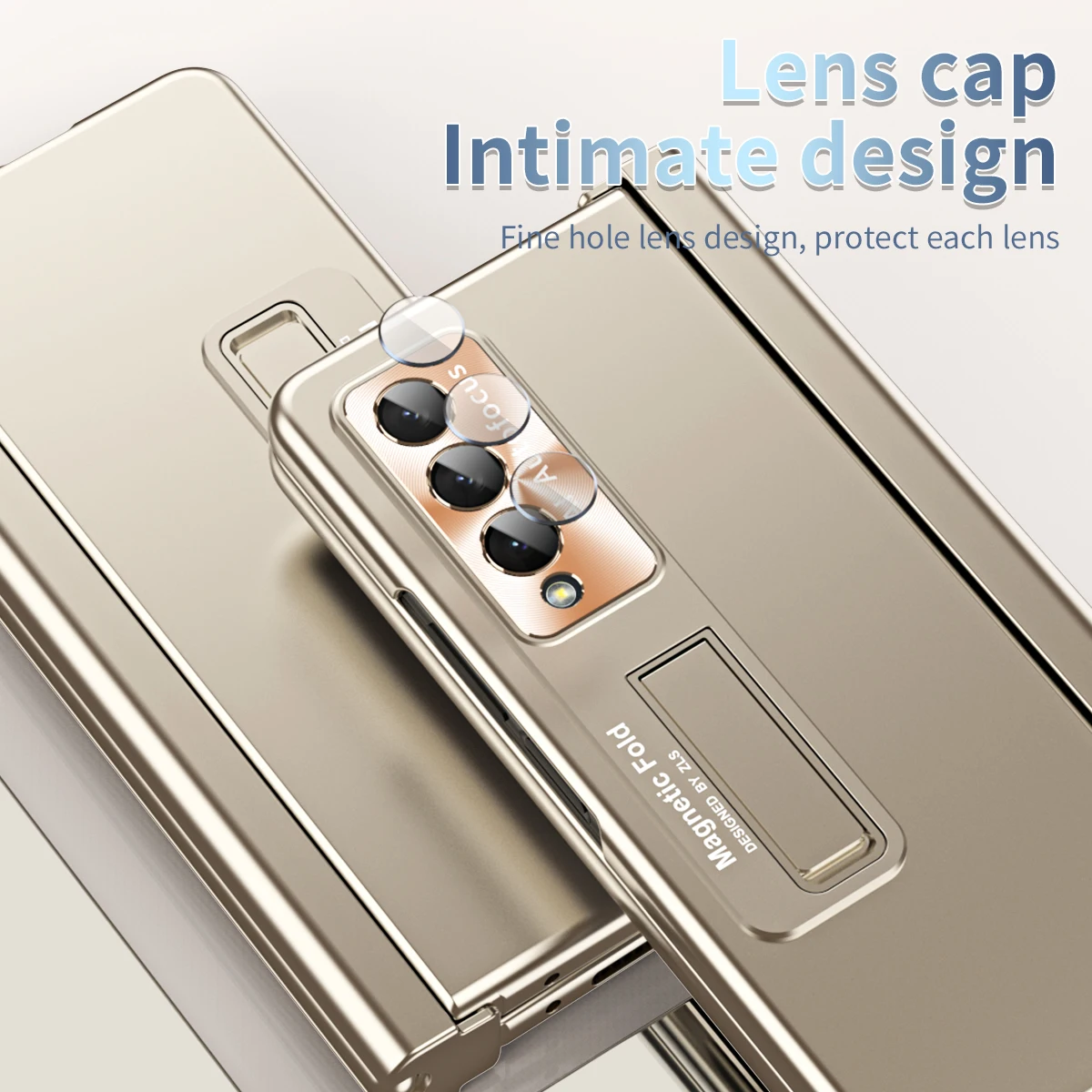 Ultra-thin 2 Hinge Protection Case For Samsung Galaxy Z Fold 3 Fold 4 5G With Pen Holder Tempered Glass Film For Galaxy Fold 4 3