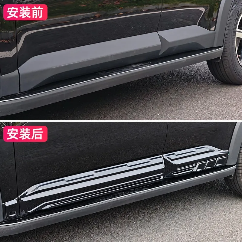 Фото Боковые накладки на пороги для Jetour T1 Edge, черные, на заказ, внешние аксессуары, отделка дверей №4
