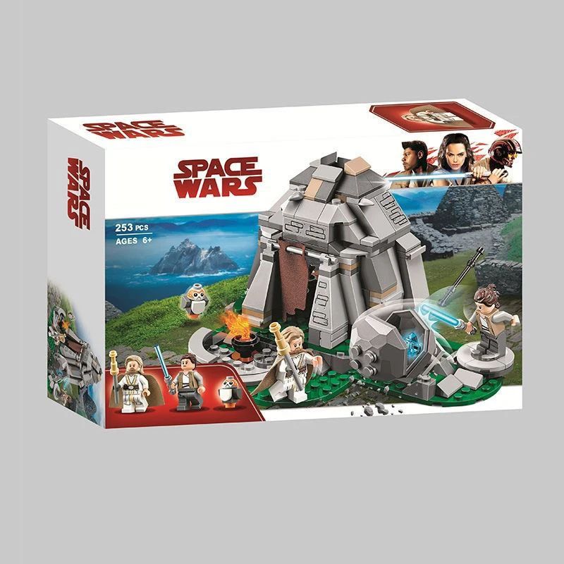 Космический фильм 241 шт. тренировочные строительные блоки Ahch-To Island 75200 модель