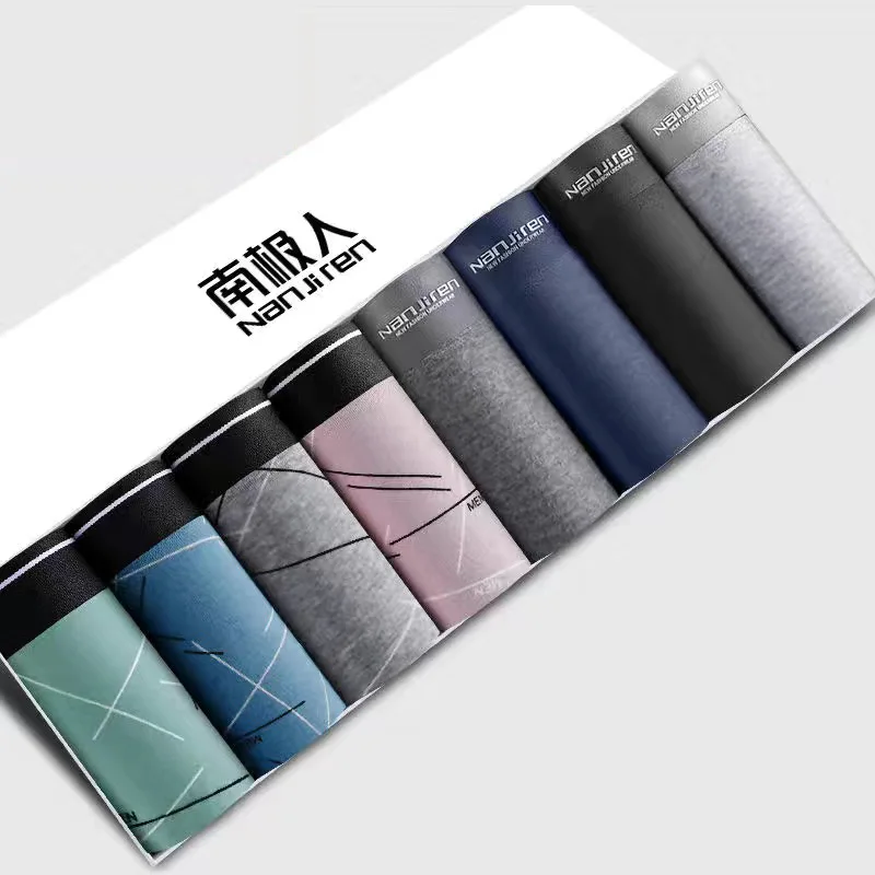 Men's Boxer Shorts Printed Boxers Underpants Male Stretch Shorts Comfortable Underwear Breathable Men Plus Size Boxer Tangas 4XL