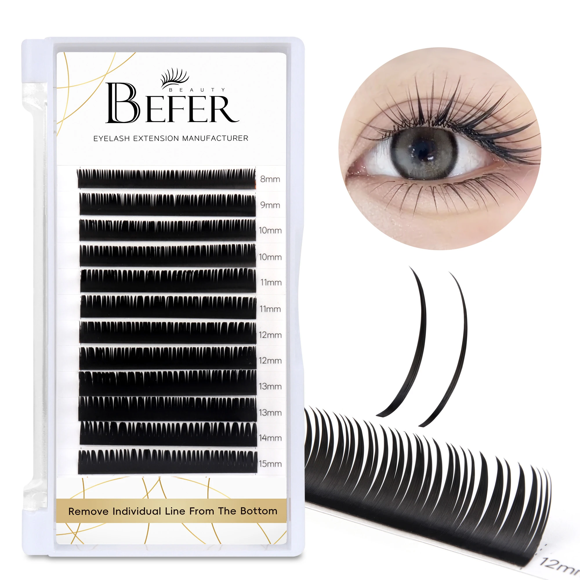 Befer Beauty Манга Стиль Косплей Наращивание ресниц Аниме Ресницы 8-15 мм CD Curl Мокрые регулируемые ширины Наращивание ресниц Поставщик (art.: 3920ce5dddcda) - 3920ce5dddcda
