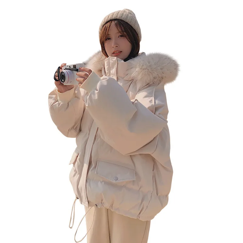 Cotton Jacket Female Short Paragraph 2022 New Winter Down Cotton Jacket Thickened Bread Clothes Small Person Cotton Jacket Tide