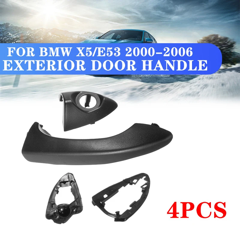 

1set Car Exterior Door Handles Front LHD Outside Exterior Door Handles Black For BMW X5/E53 2000-2006 51218243617