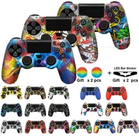 18 colors soft silicone rubber skin case for ps4 gamepad protective cover for sony playstation4 pro slim controller camo style