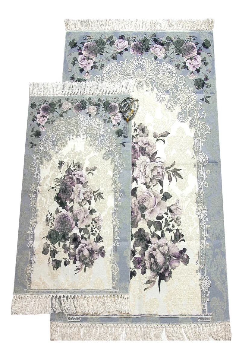 

IQRAH Digital Printed Cotton Father Son Chenille Prayer Mat Giri