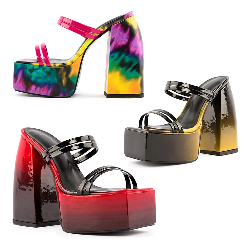 

2022 brand high-quality high-heeled women's sandals dress office wedding banquet microfiber leather large 34-44 women's shoes