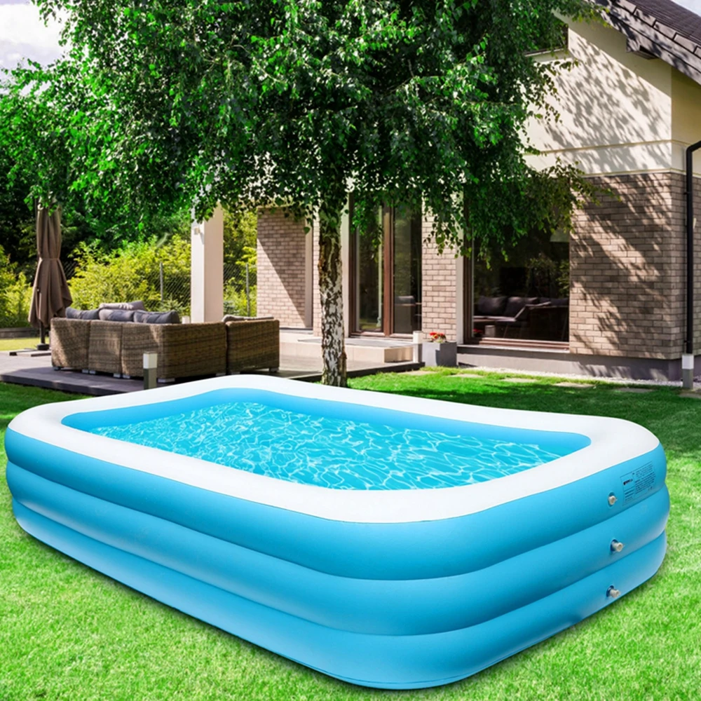 Inflatable Pool Family Swimming Pool for Toddlers Kids Adults Play Center Above Ground Backyard Garden Summer Swim Center