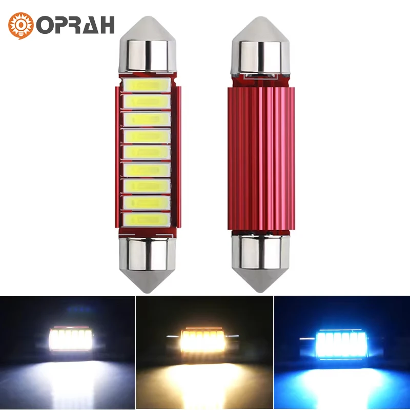 2X Festoon Led C5W 31 36 39 41 мм Автомобильные фонари Canbus 7020SMD Купольный светильник 12 В 4000 К 6000